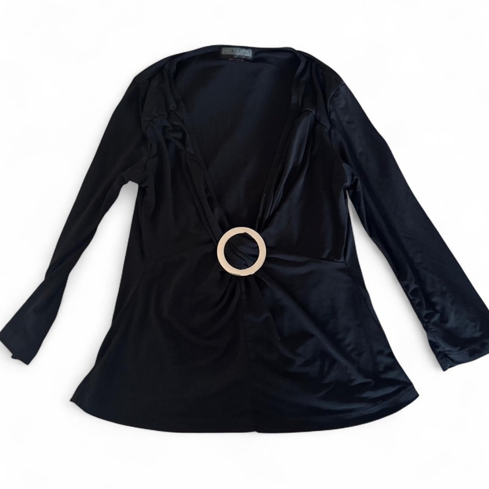 Express Black V-Neck Camisole with Ring Accent